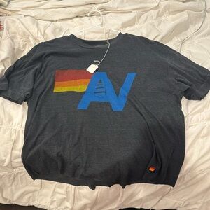 Charcoal Aviator Nation Logo Boyfriend Tee